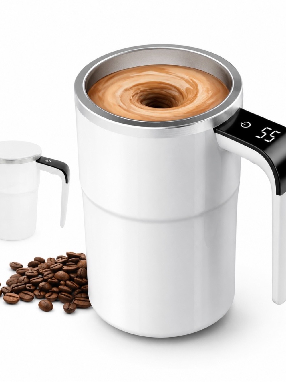 Electric Milk Frother Pitcher - White